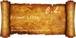 Czimer Lilla névjegykártya